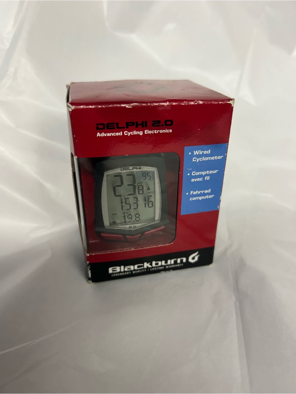 Delphi 2.0 Wired Cyclometer - Red/Black